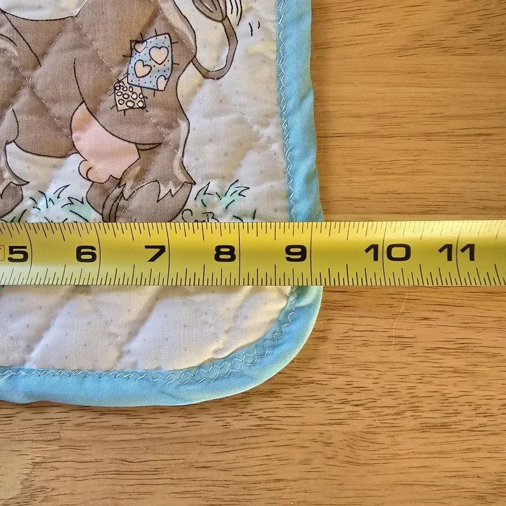 Baby Bib Cow‎ Quilted Cotton, Precious Moments Fabric Vintage